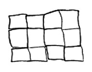 Con's drawing of the grid shows separate squares in the correct arrangement.