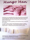 Student work; picture of human bones; text; length of paper streamer, predominantly white with a thin strip of black.