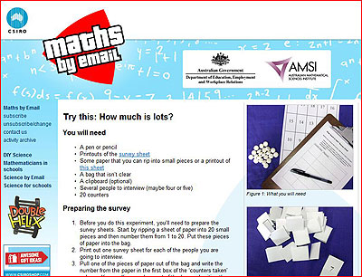 Image of equipment needed, papers for random sampling and some instructions.